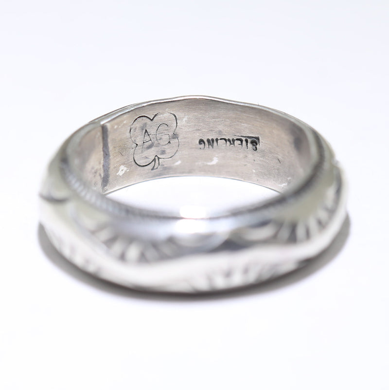 Silver Ring by Arnold Goodluck- 8.5 – Gallup Trading