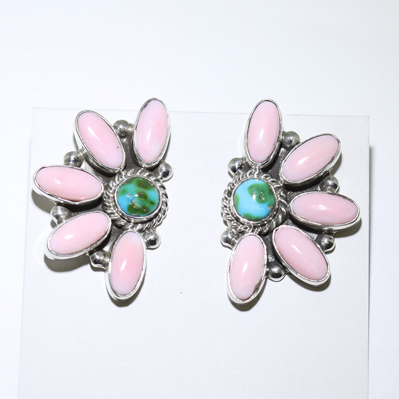 Pink Conch Earrings by Reva Goodluck
