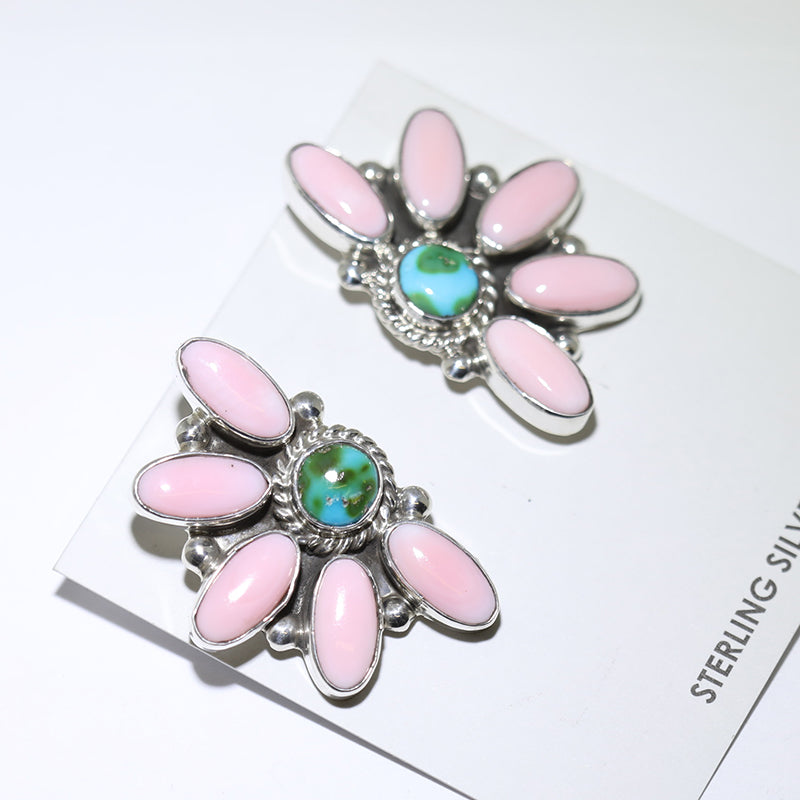 Pink Conch Earrings by Reva Goodluck