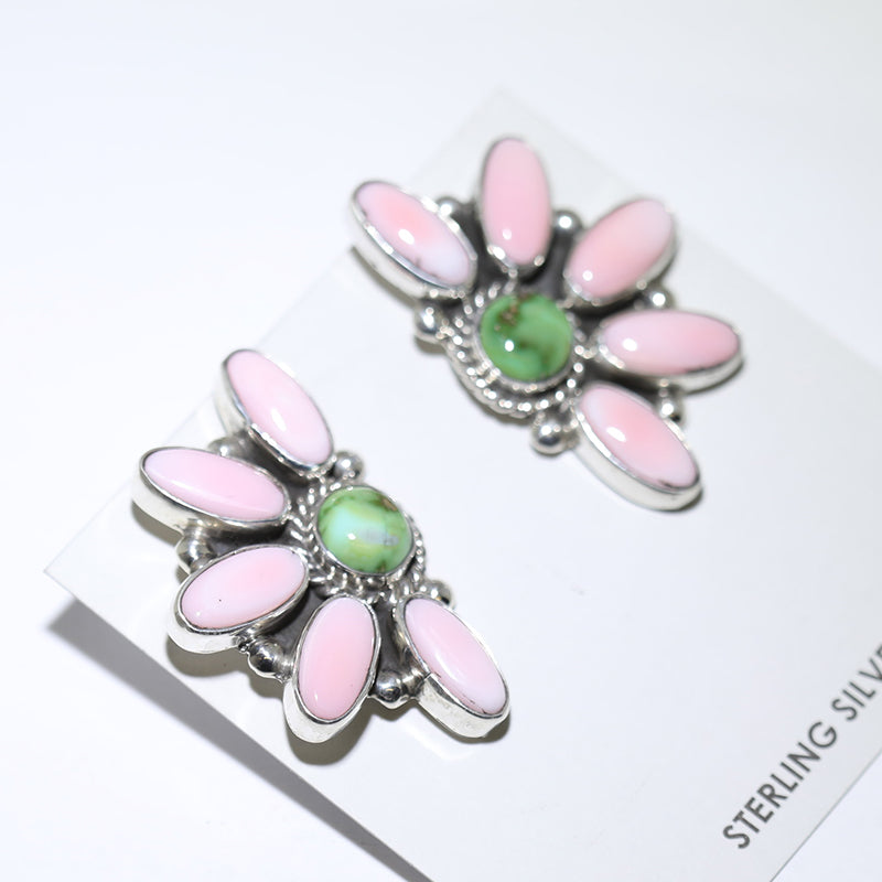 Pink Conch Earrings by Reva Goodluck