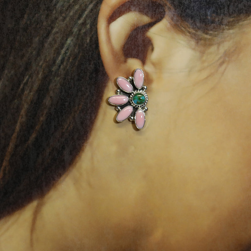 Pink Conch Earrings by Reva Goodluck