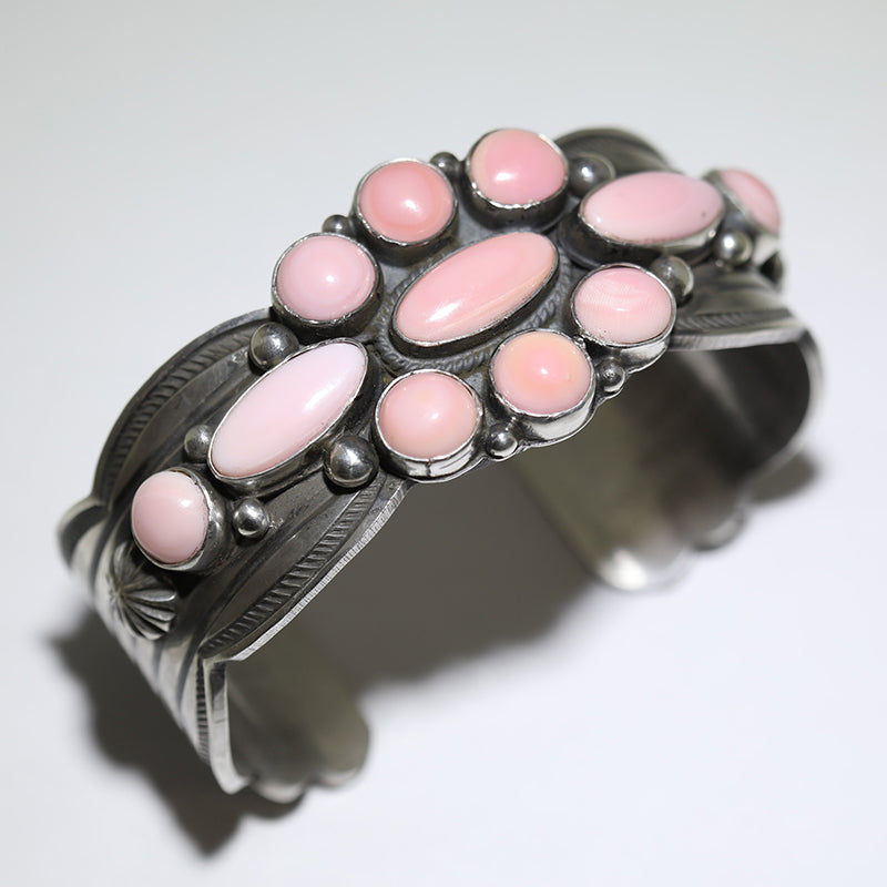 Pink Conch Bracelet by Andy Cadman 5-1/2"