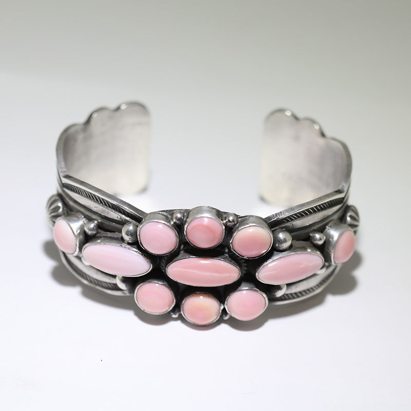 Pink Conch Bracelet by Andy Cadman 5-1/2"