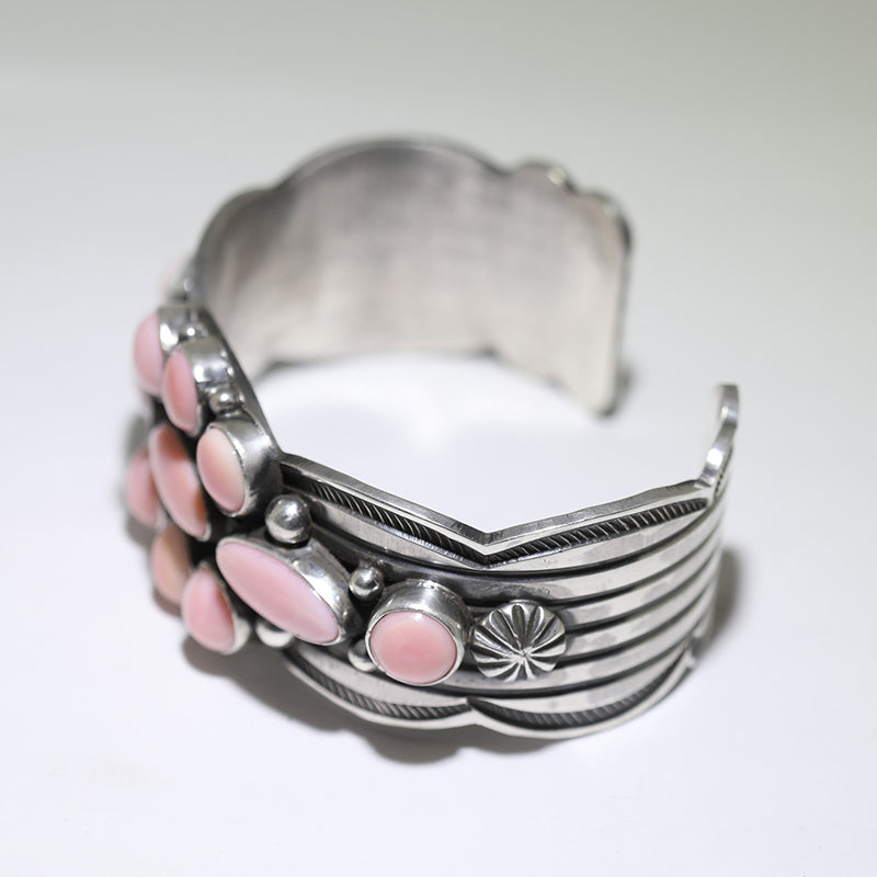 Pink Conch Bracelet by Andy Cadman 5-1/2"