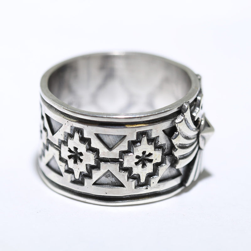 NAVAJO Delayne Reeves ディレインリーブス シルバーリング Silver Ring by Delayne Reeves- 11 – Gallup Trading