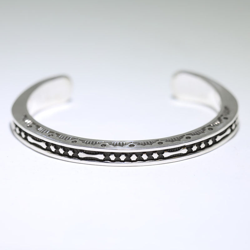 Silver Bracelet by Lyle Secatero 5