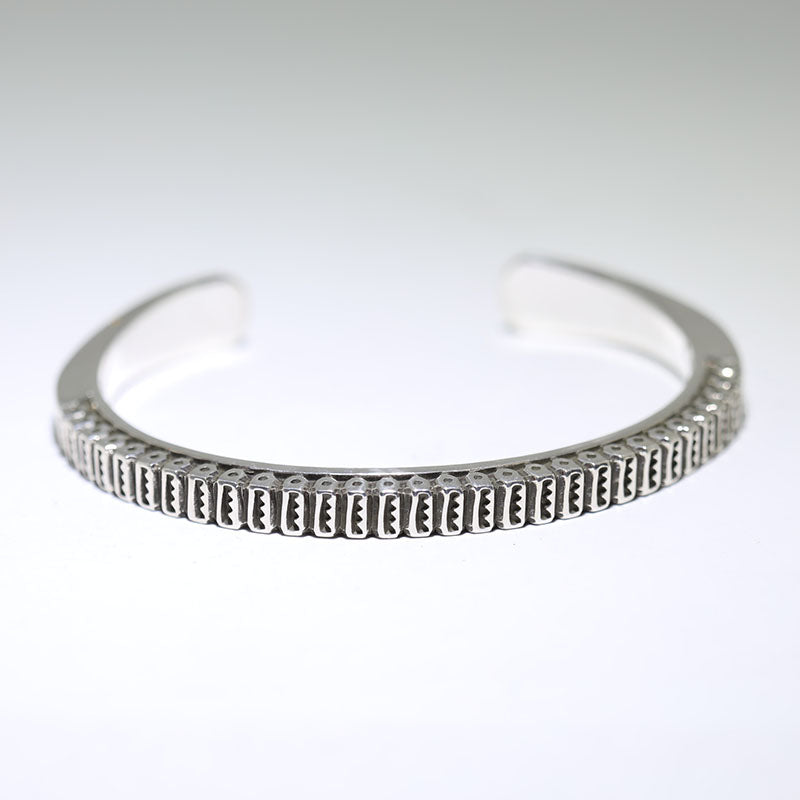 Silver Bracelet by Lyle Secatero 6