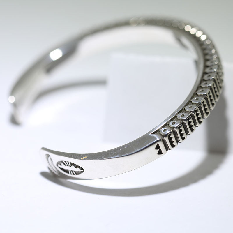 Silver Bracelet by Lyle Secatero 6
