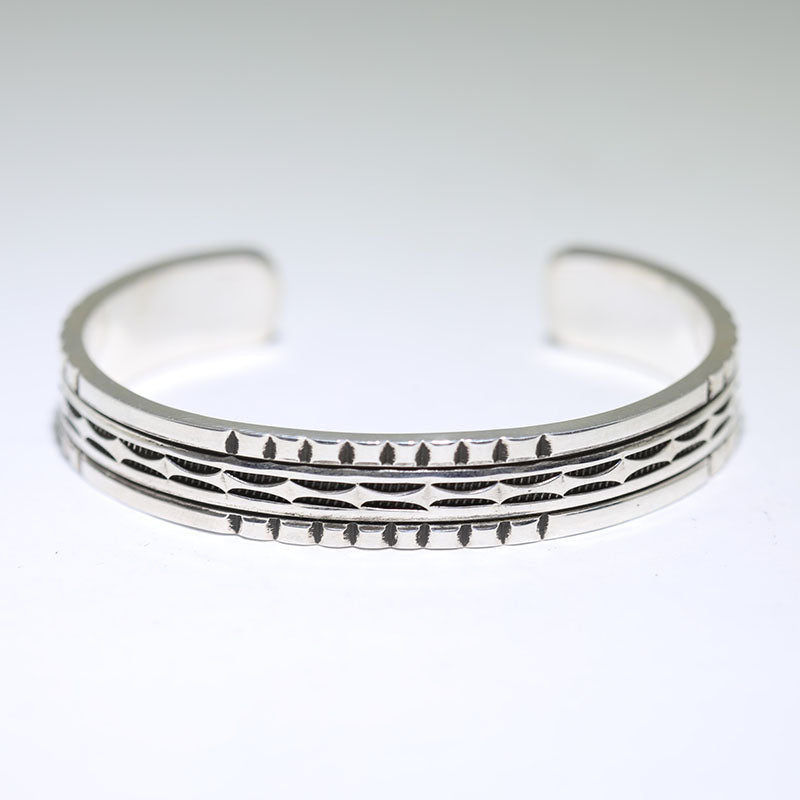Silver Bracelet by Lyle Secatero 5