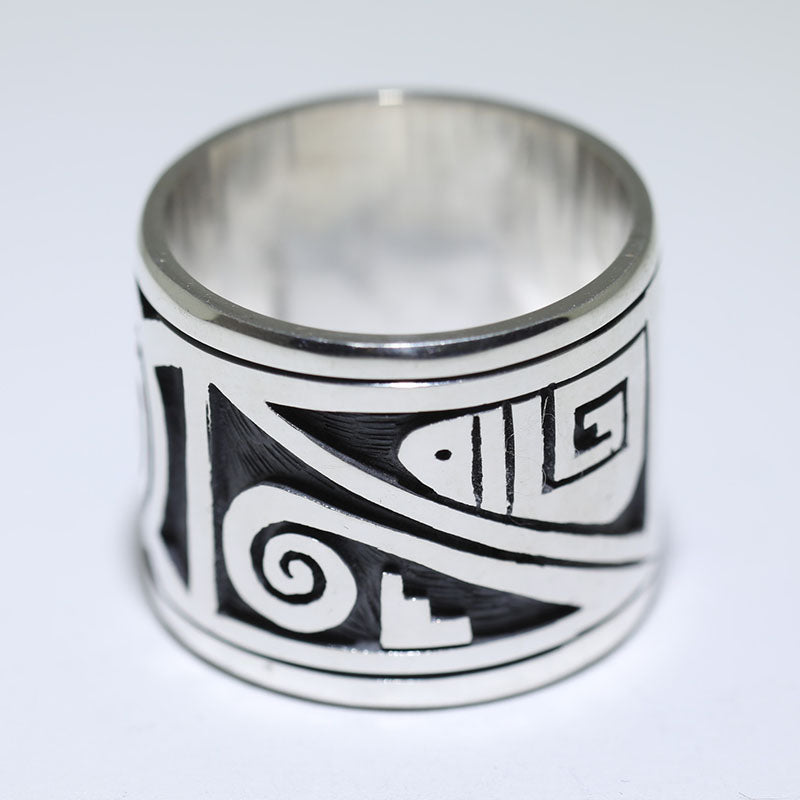 Clifton Move 19号 Hopi Ring Maze Ring by Clifton Mowa- 11 – Gallup Trading