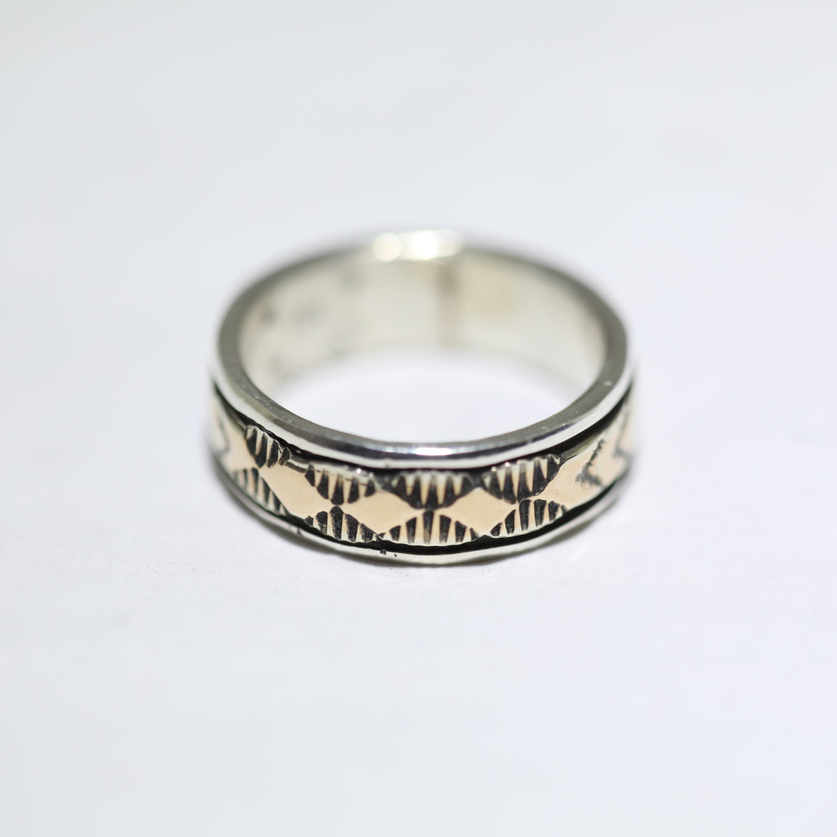 14k & Silver Ring by Bruce Morgan – Gallup Trading