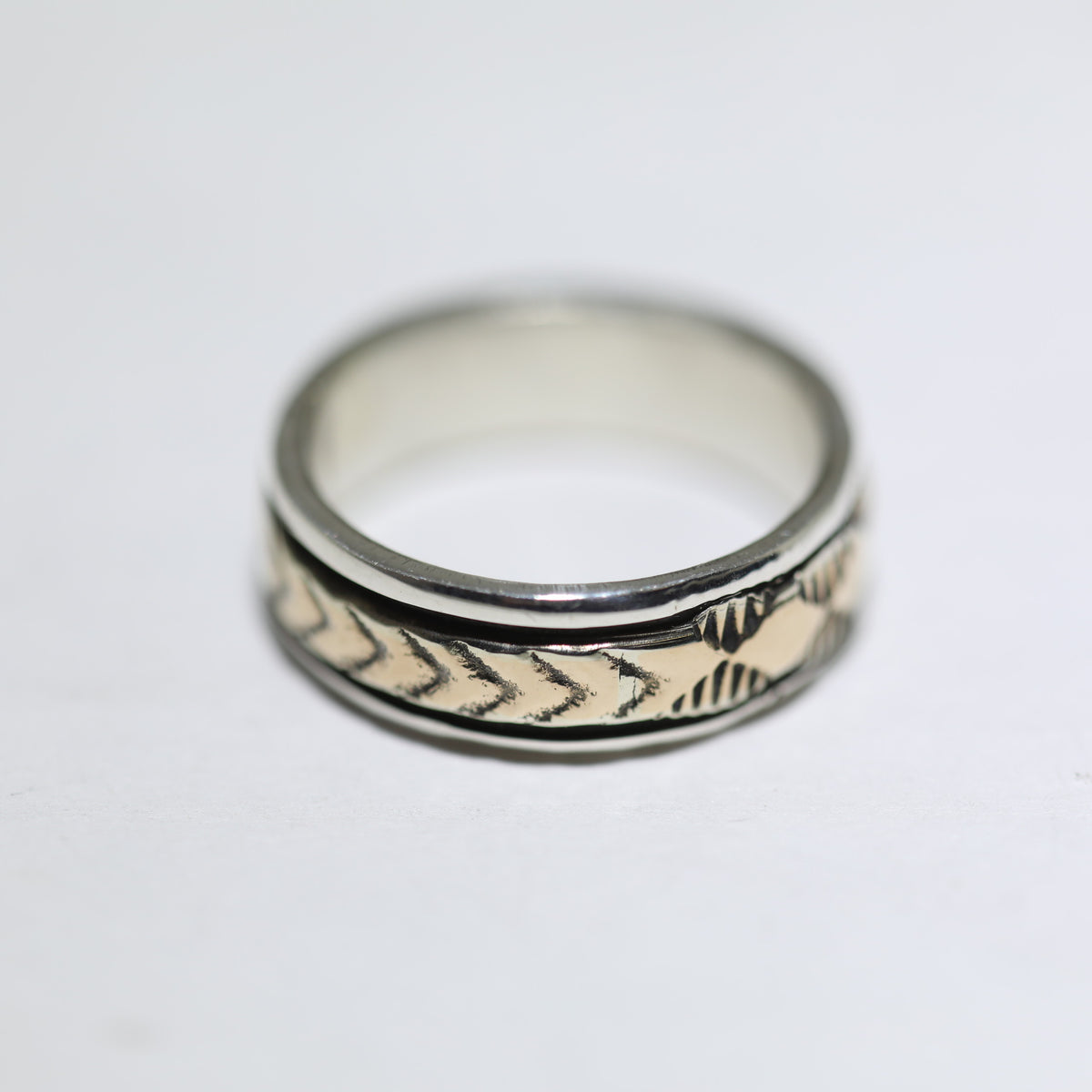 14k & Silver Ring by Bruce Morgan – Gallup Trading