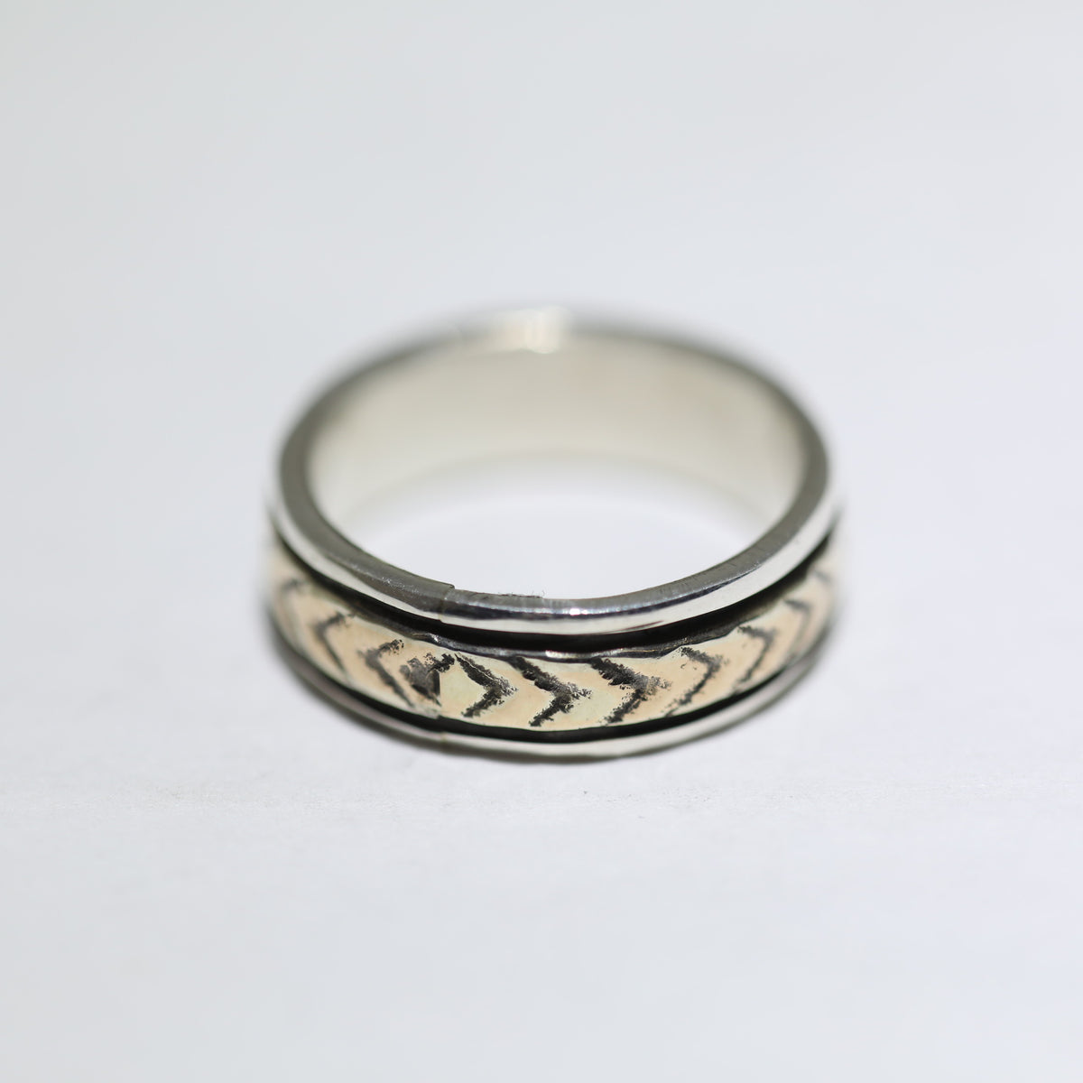 14k & Silver Ring by Bruce Morgan – Gallup Trading