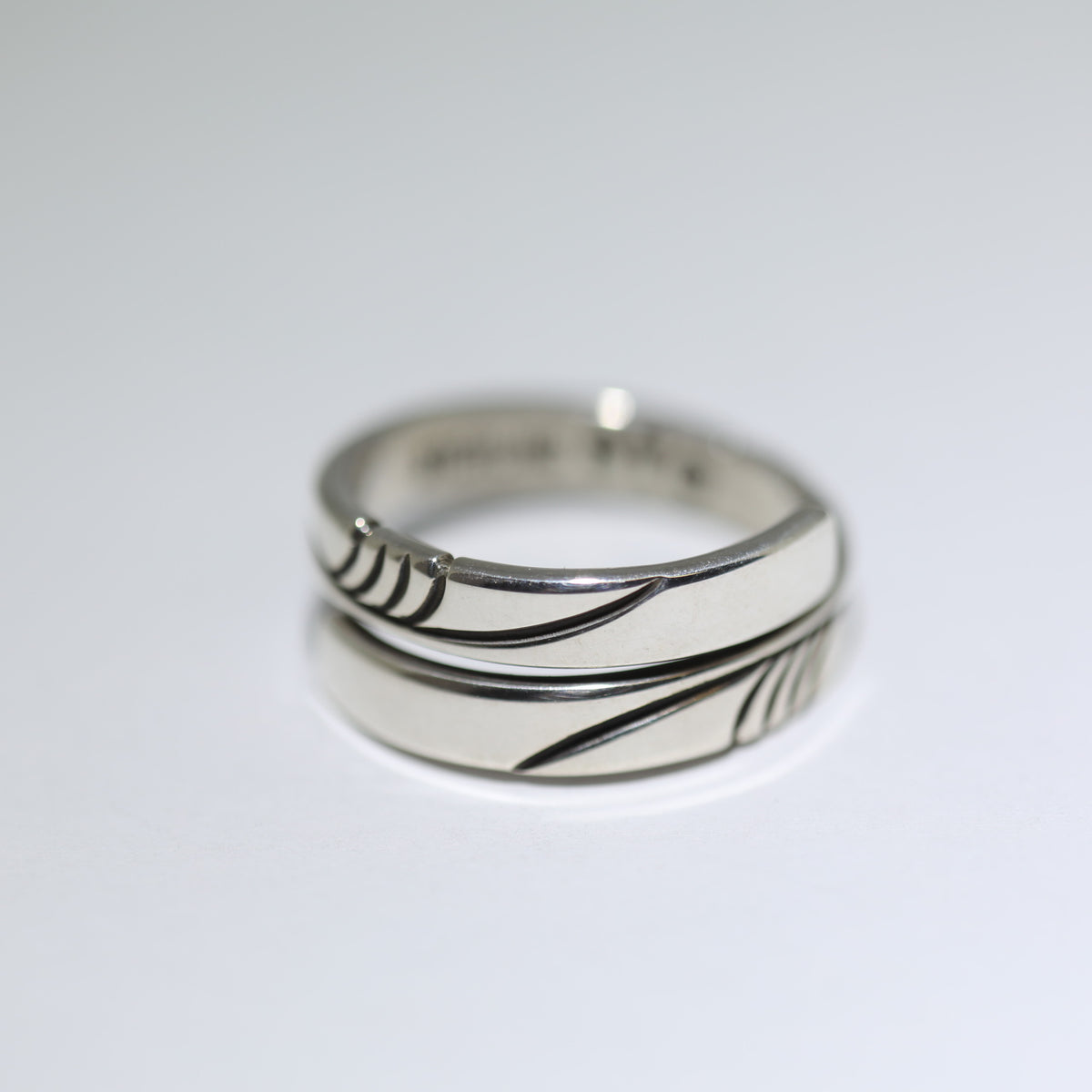 NAVAJO／Steve Yellowhorse／sterlingシルバーリング Silver Ring by Steve Yellowhorse-8 – Gallup Trading