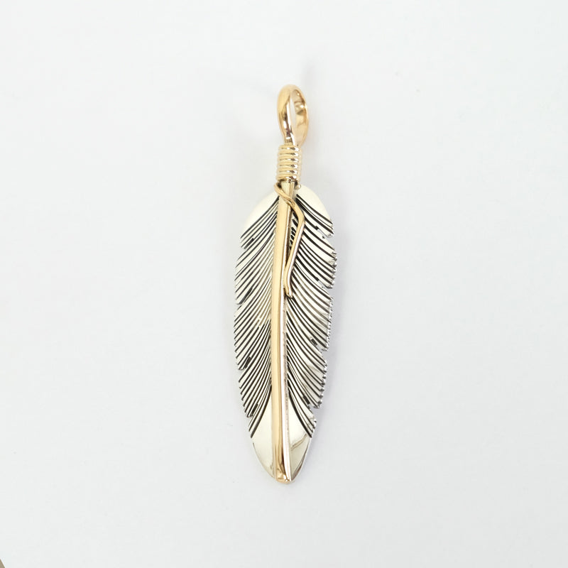 Feather pendant by Harvey Mace (silver or gold)