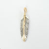 Feather pendant by Harvey Mace (silver or gold)
