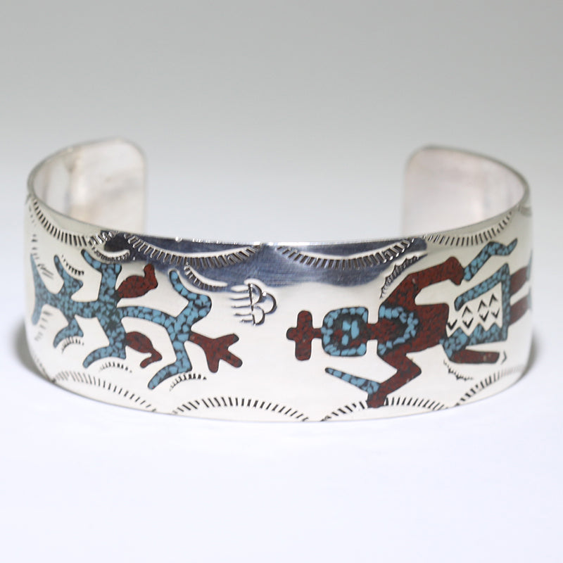 Inlay Bracelet by Navajo 5-1/4"