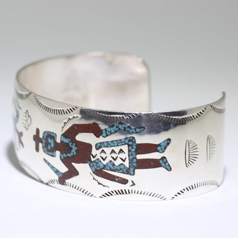 Inlay Bracelet by Navajo 5-1/4"