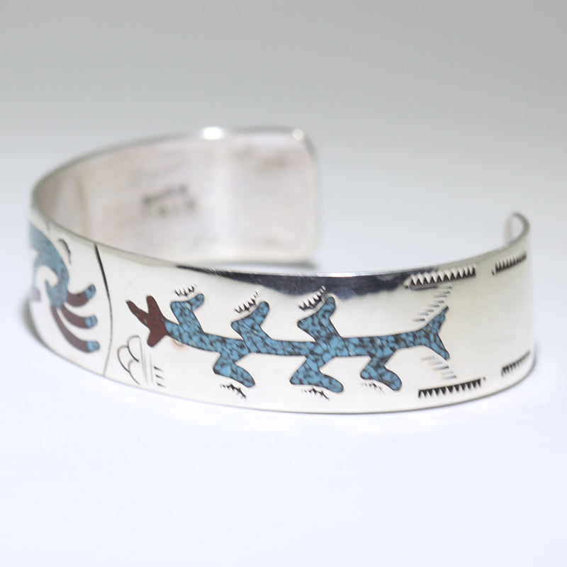 Inlay Bracelet by Navajo 5-1/4"
