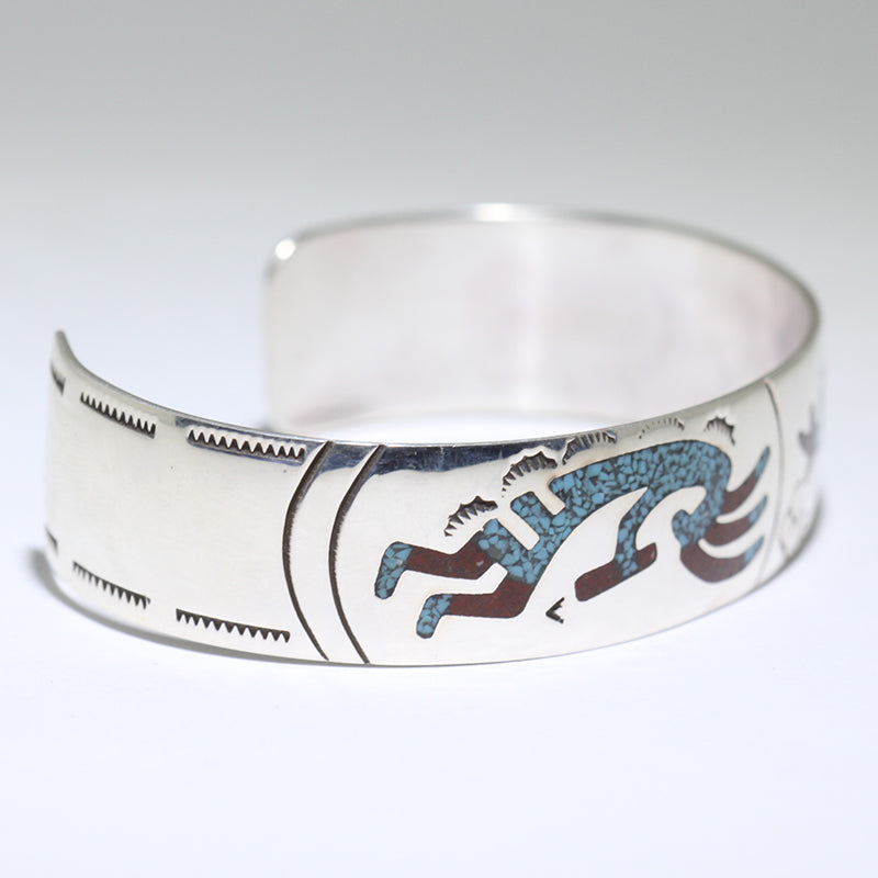 Inlay Bracelet by Navajo 5-1/4"