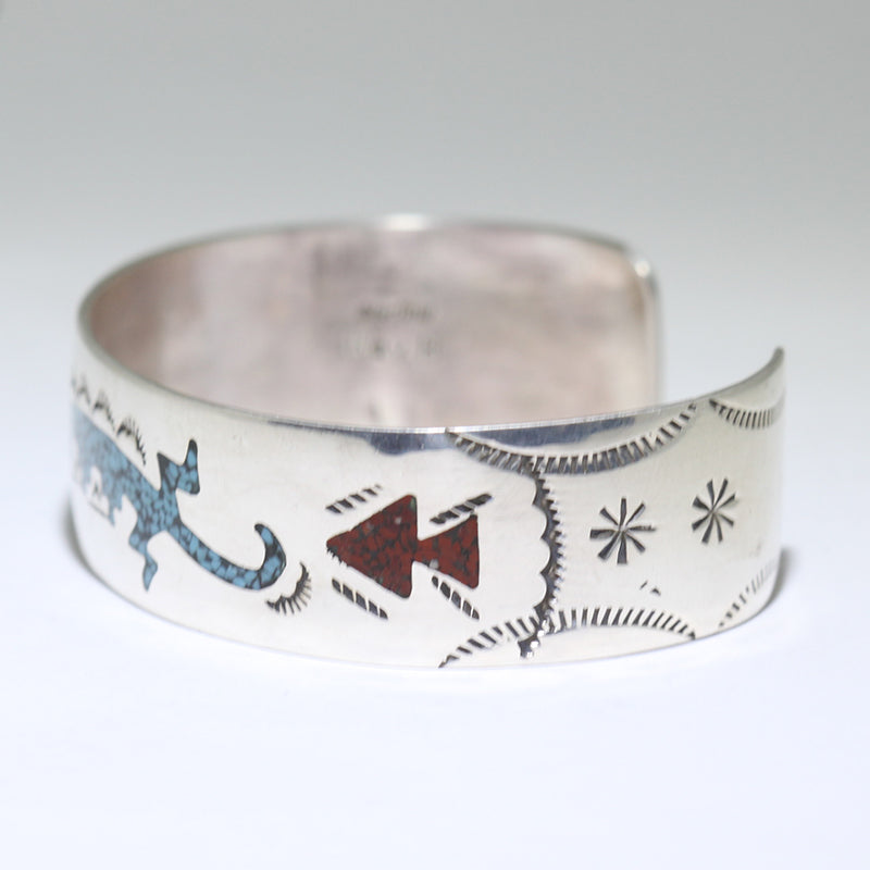 Inlay Bracelet by Navajo 5-1/4"