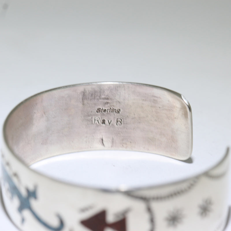 Inlay Bracelet by Navajo 5-1/4"