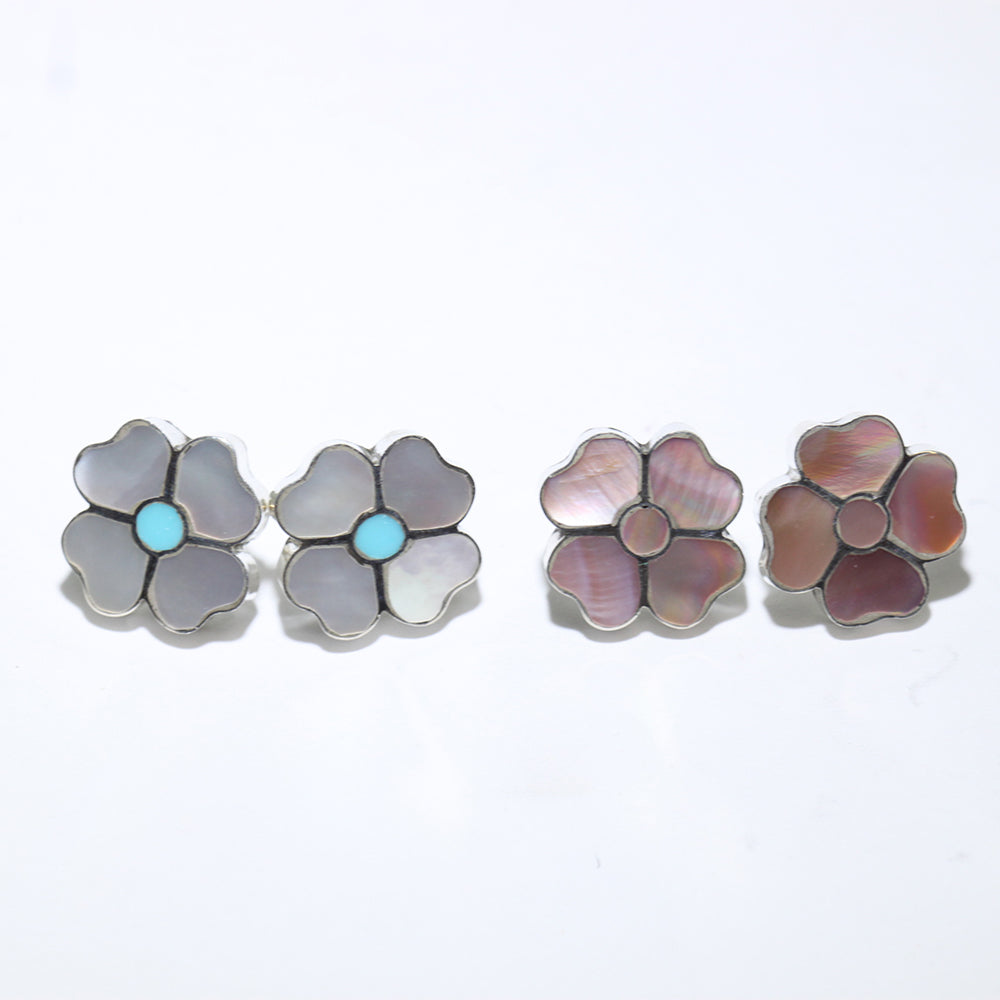 Zuni flowers earrings