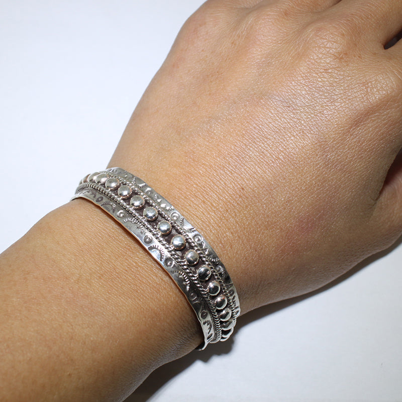 Silver Bracelet by Navajo 5-1/4"