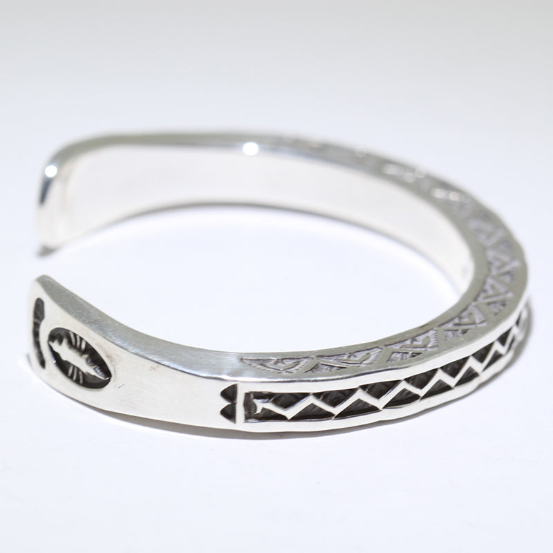 Silver Bracelet by Lyle Secatero 5"