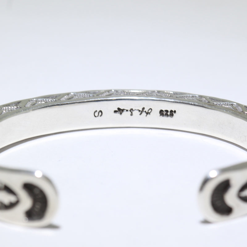 Silver Bracelet by Lyle Secatero 5"