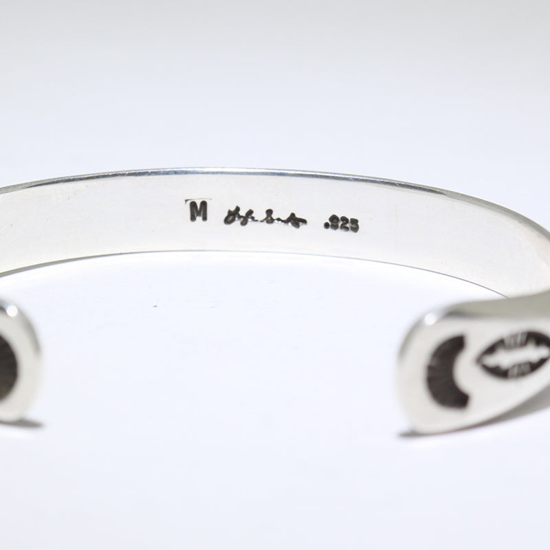 Silver Bracelet by Lyle Secatero 5-1/2"
