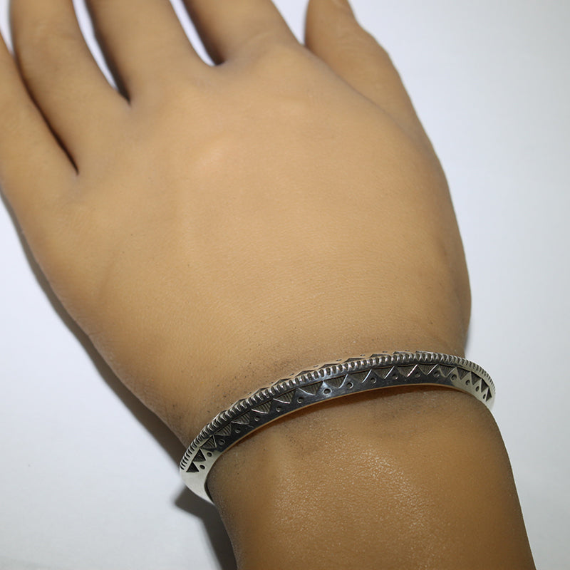 Silver Bracelet by Lyle Secatero 5-1/2"