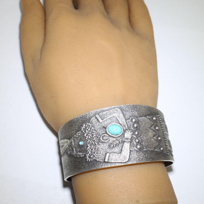 Silver Bracelet by Lee Begay 6"