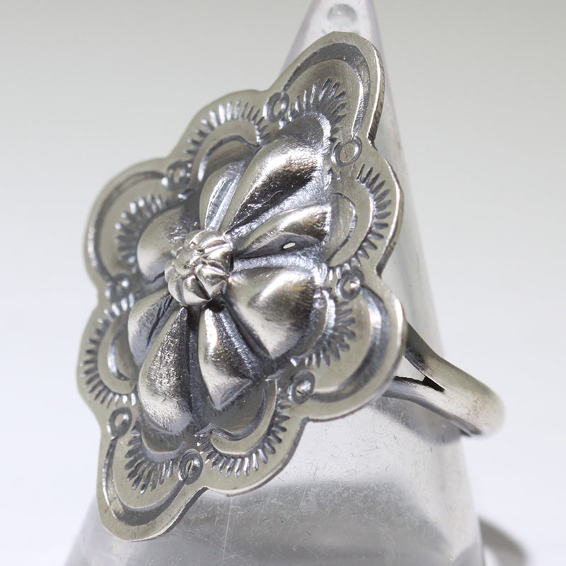 Silver Ring by Arnold Goodluck- 9