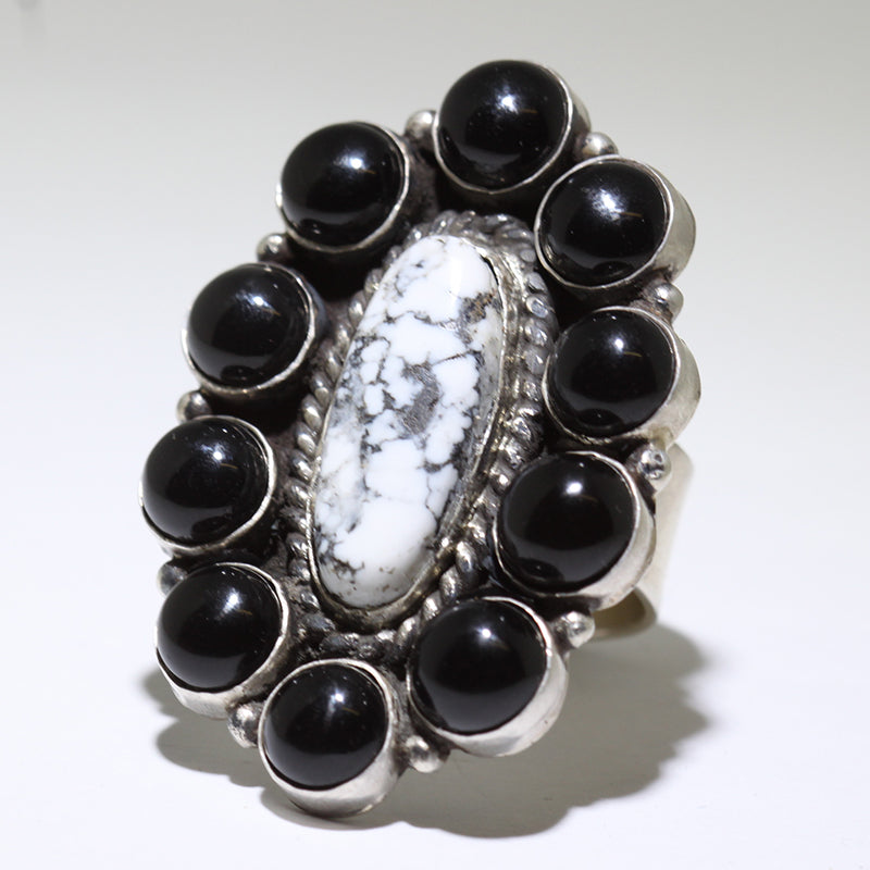 White Buffalo Ring by Navajo- 9.5