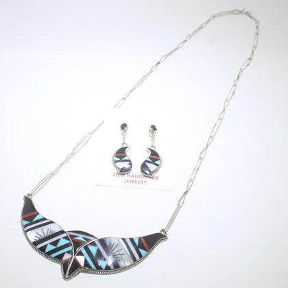 Inlay Necklace Set by Navajo
