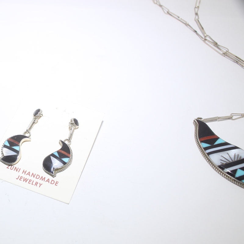 Inlay Necklace Set by Navajo