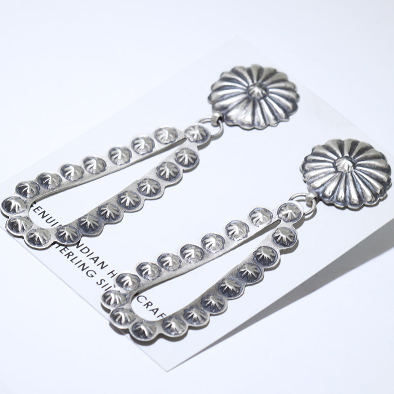Silver Earrings by Navajo