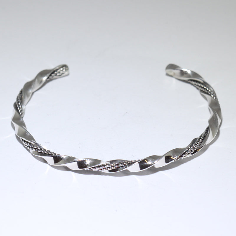 Silver Bracelet by Navajo 5-1/4"