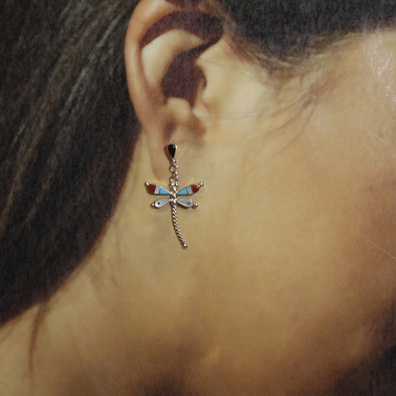 Inlay Earrings by Navajo