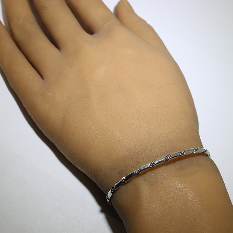 Silver Bracelet by Navajo 5-1/4"