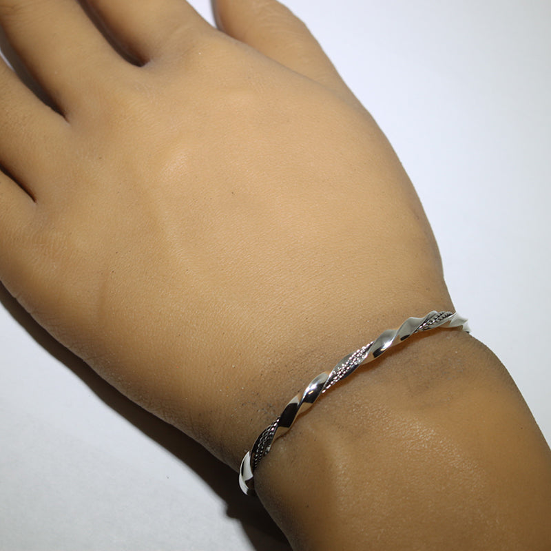 Silver Bracelet by Navajo 5-1/4"