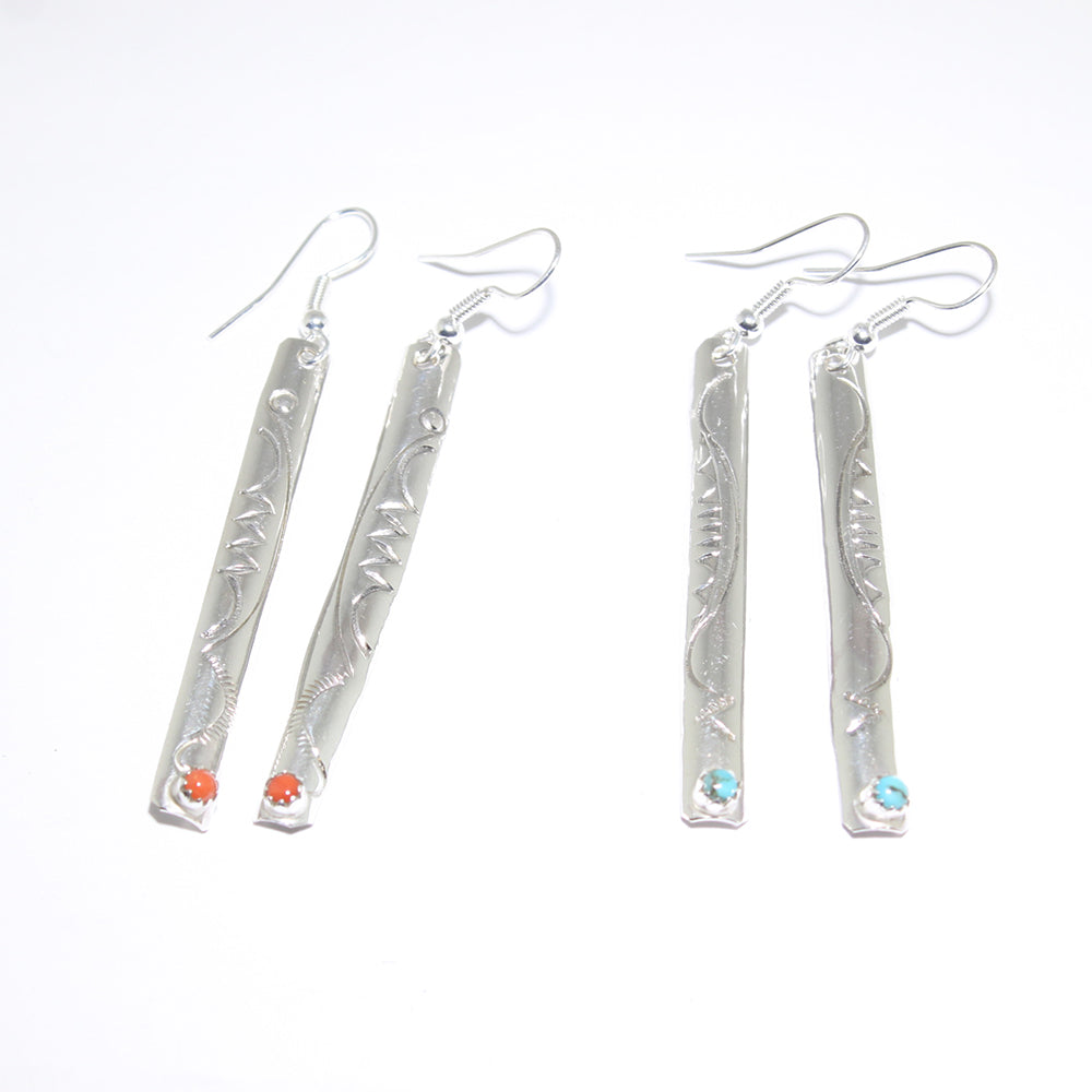 Silver Earrings by Navajo