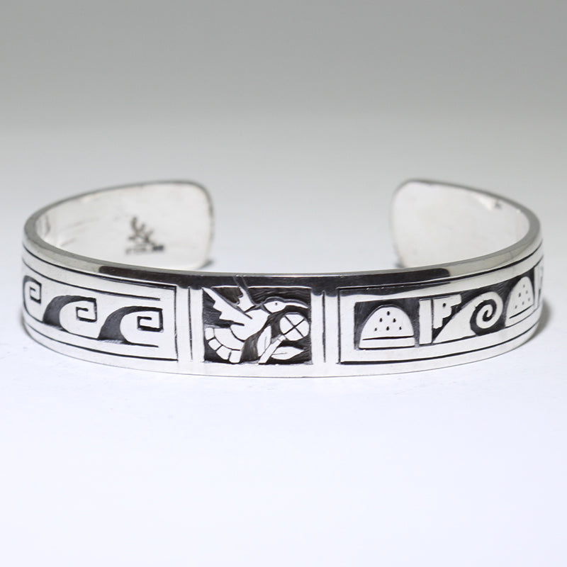 Silver Bracelet by Clifton Mowa 5-1/2"