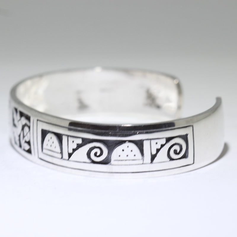 Silver Bracelet by Clifton Mowa 5-1/2"