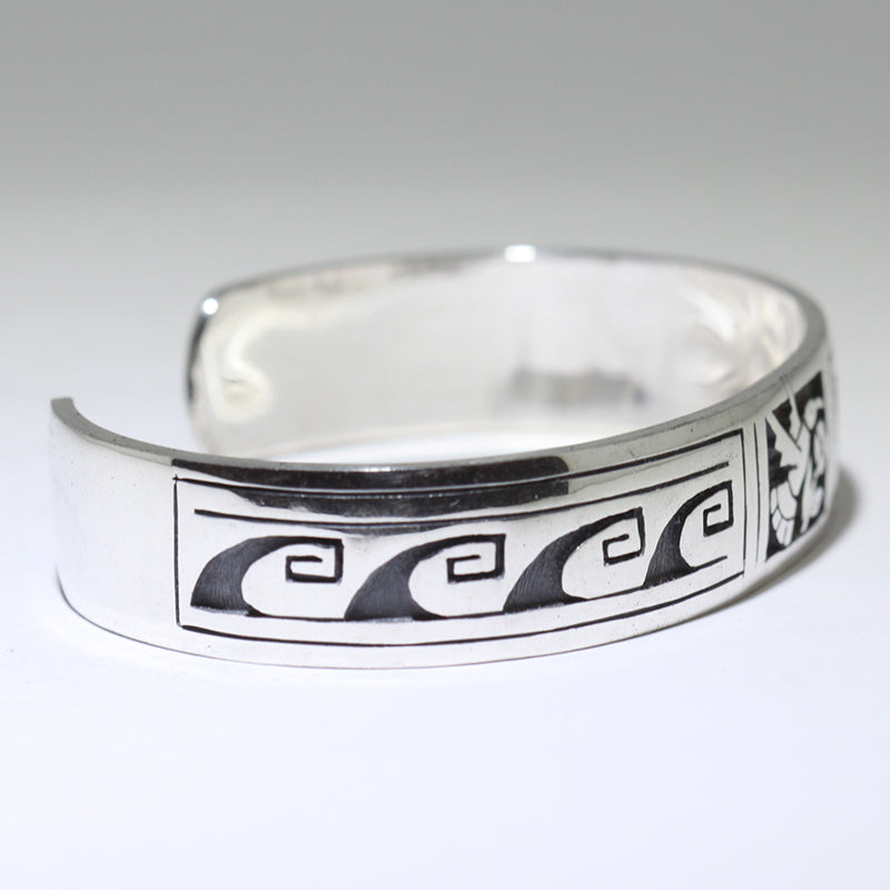 Silver Bracelet by Clifton Mowa 5-1/2"