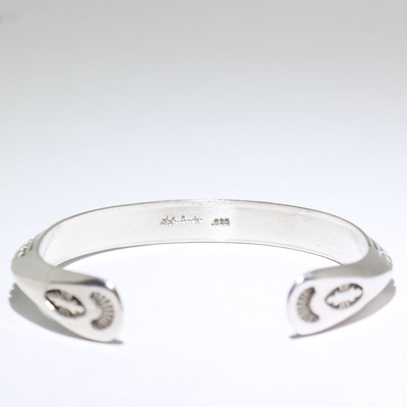 Silver Bracelet by Lyle Secatero 5-3/4