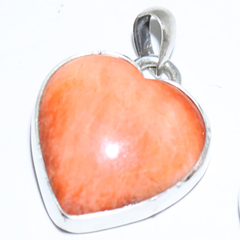 Red Spiny Heart Pendant by Reva Goodluck