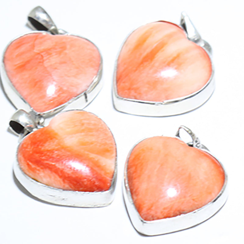 Red Spiny Heart Pendant by Reva Goodluck