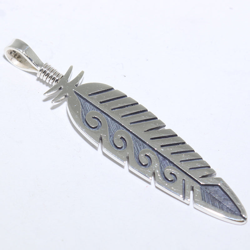 Feather Pendant by Ruben Saufkie